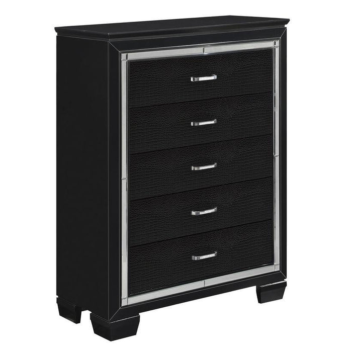 Allura Chest in Black 1916BK-9 - Home Discount Furniture - NJ-linden