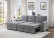 Morelia 2pc Sectional with Pull Out Bed and Left Chaise in Dark Gray 9468DG*2LC2R - Home Discount Furniture - NJ-linden