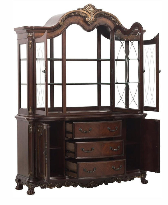 Deryn Park Buffet and Hutch in Dark Cherry 2243-50* - Home Discount Furniture - NJ-linden