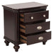 Marston 3 Drawer Nightstand in Dark Cherry 2615DC-4 - Home Discount Furniture - NJ-linden
