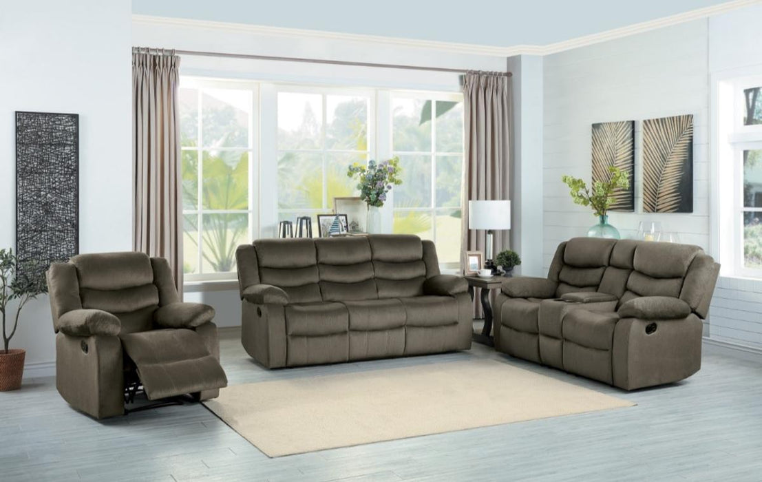 Discus Double Reclining Chair in Brown 9526BR-1 - Home Discount Furniture - NJ-linden