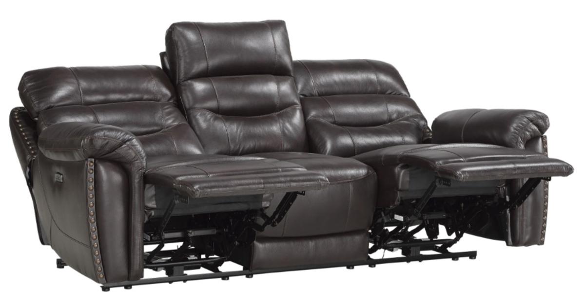Lance Power Double Reclining Sofa with Power Headrests in Brown 9527BRW-3PWH - Home Discount Furniture - NJ-linden