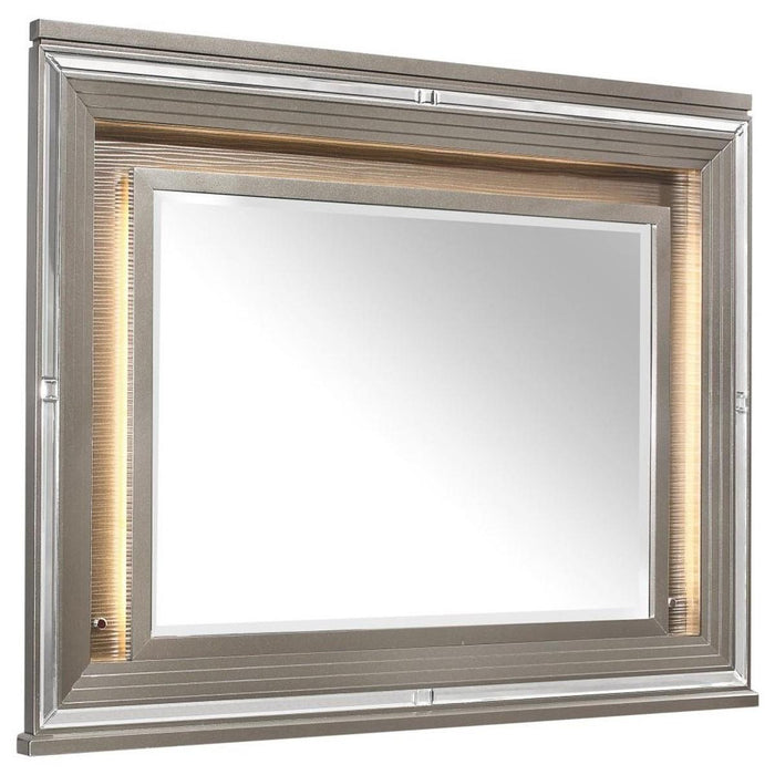 Tamsin Mirror in Silver Grey Metallic 1616-6 - Home Discount Furniture - NJ-linden