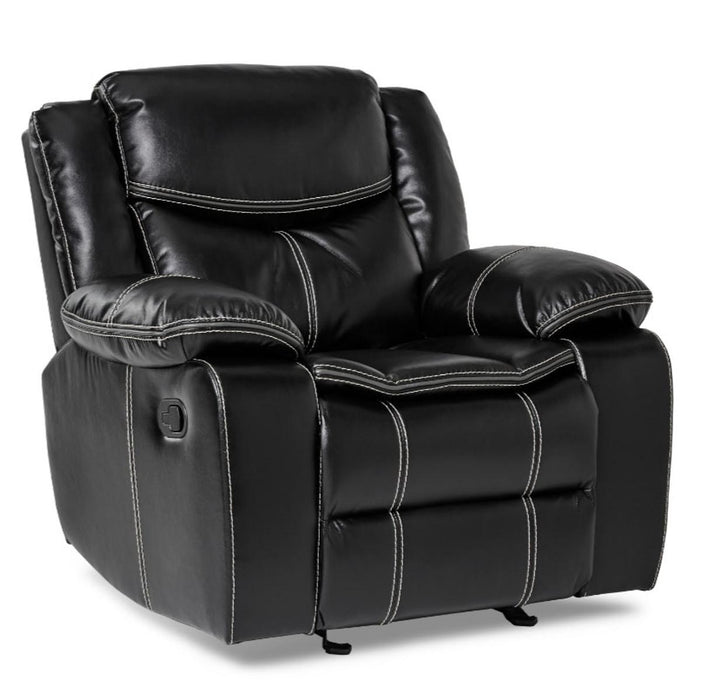 Bastrop Glider Reclining Chair in Black 8230BLK-1 - Home Discount Furniture - NJ-linden