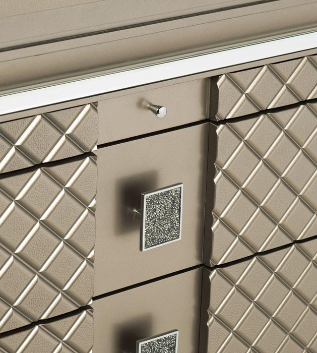 Loudon 8 Drawer Dresser in Champagne Metallic 1515-5 - Home Discount Furniture - NJ-linden