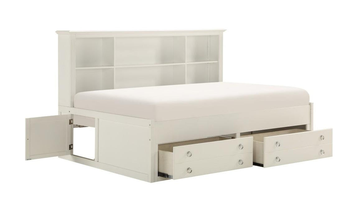 Meghan Twin Lounge Storage Bed in White 2058WHPRT-1* - Home Discount Furniture - NJ-linden