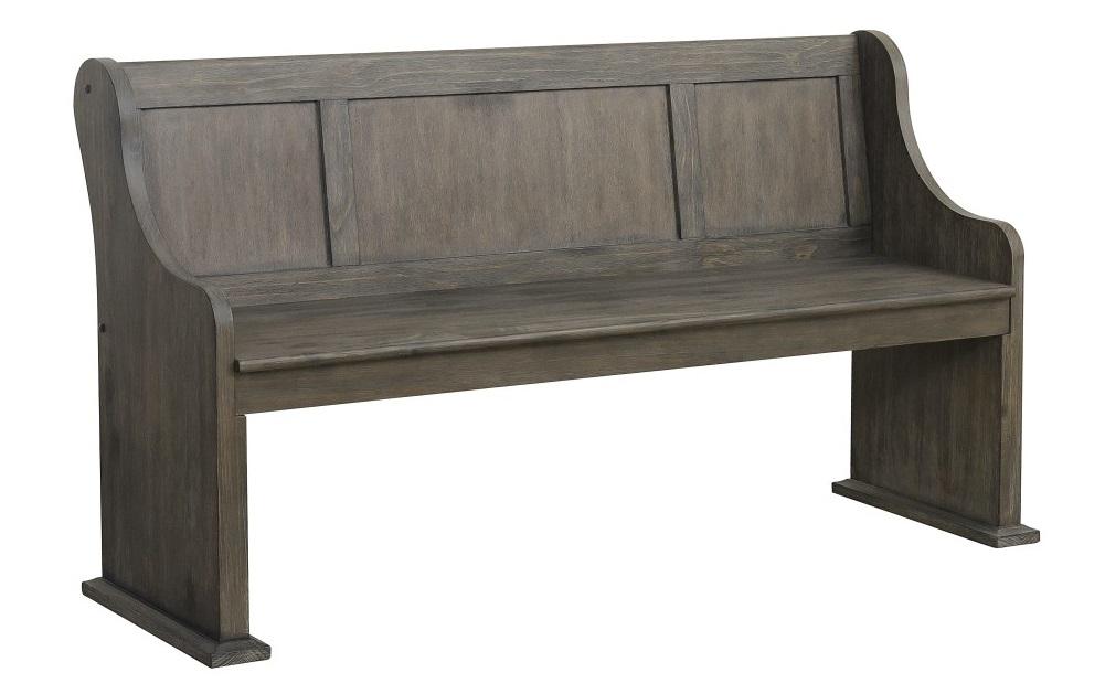 Toulon Bench with Curved Arms in Dark Pewter 5438-14A - Home Discount Furniture - NJ-linden
