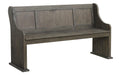 Toulon Bench with Curved Arms in Dark Pewter 5438-14A - Home Discount Furniture - NJ-linden