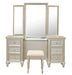 Celandine Vanity Stool in Pearl/Silver 1928-14 - Home Discount Furniture - NJ-linden