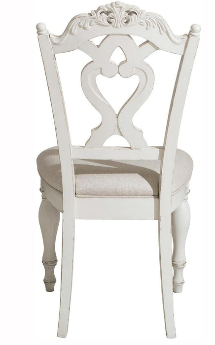 Cinderella Chair in Antique White with Grey Rub-Through 1386NW-11C - Home Discount Furniture - NJ-linden