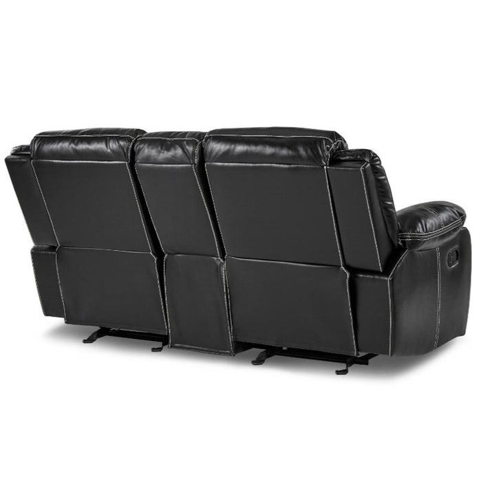Bastrop Double Glider Reclining Loveseat in Black 8230BLK-2 - Home Discount Furniture - NJ-linden