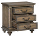 Rachelle 3 Drawer Nightstand in Weathered Pecan 1693-4 - Home Discount Furniture - NJ-linden