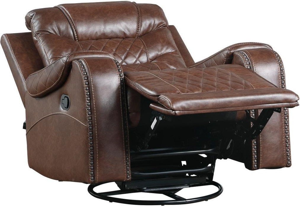 Putnam Swivel Glider Reclining Chair in Brown 9405BR-1 - Home Discount Furniture - NJ-linden
