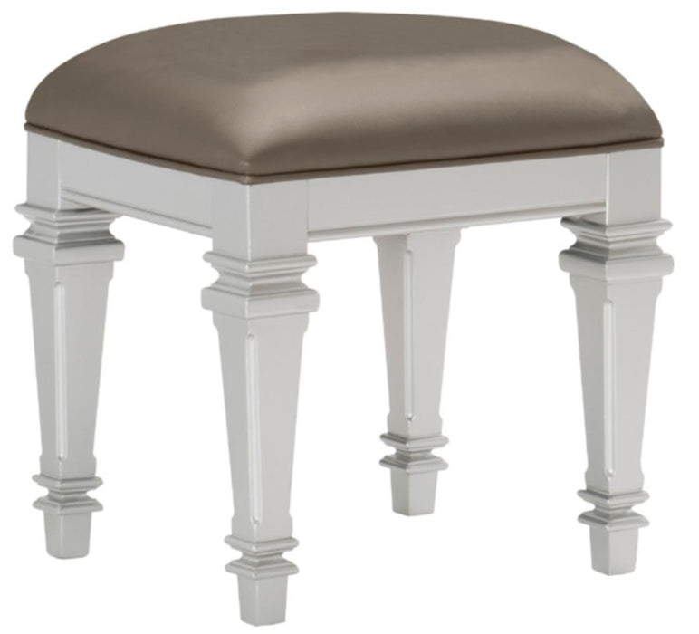 Avondale Vanity Stool in Silver 1646-14 - Home Discount Furniture - NJ-linden