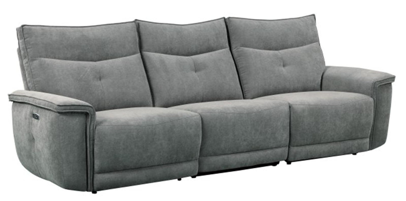 Tesoro Power Double Reclining Sofa w/ Power Headrests in Dark Gray 9509DG-3PWH* - Home Discount Furniture - NJ-linden