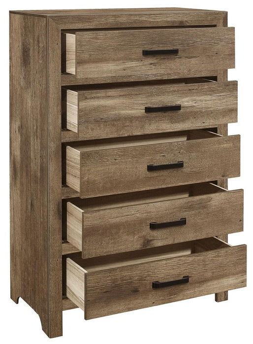 Mandan 5 Drawer Chest in Weathered Pine 1910-9 - Home Discount Furniture - NJ-linden