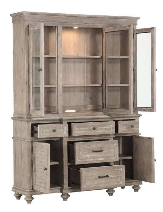 Cardano Buffet & Hutch in Light Brown 1689BR-50* - Home Discount Furniture - NJ-linden