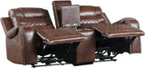 Putnam Power Double Reclining Loveseat in Brown 9405BR-2PW - Home Discount Furniture - NJ-linden