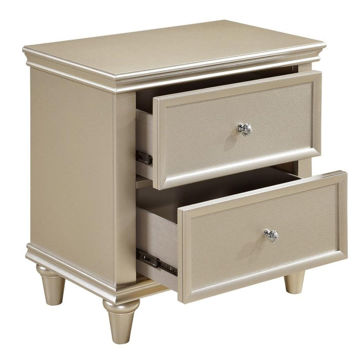 Celandine 2 Drawer Nightstand in Silver 1928-4 - Home Discount Furniture - NJ-linden