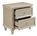 Celandine 2 Drawer Nightstand in Silver 1928-4 - Home Discount Furniture - NJ-linden