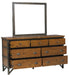 Holverson Dresser in Rustic Brown & Gunmetal 1715-5 - Home Discount Furniture - NJ-linden