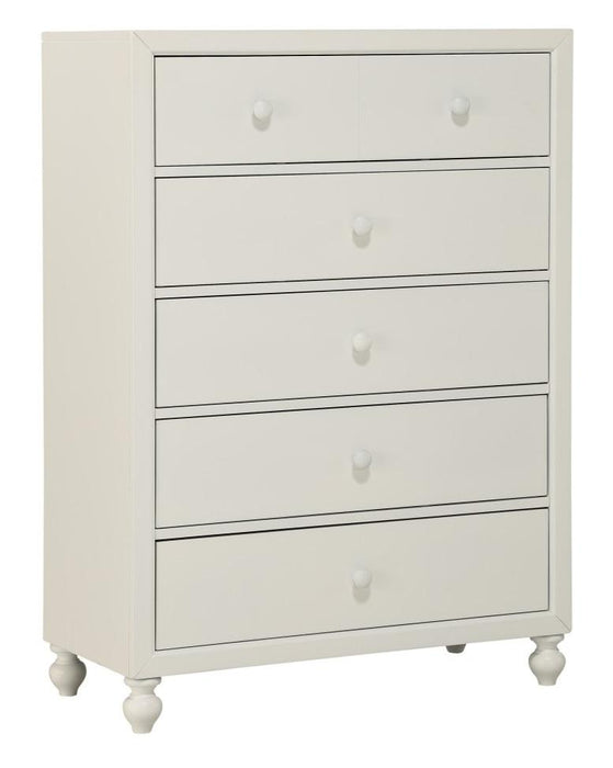 Wellsummer 5 Drawer Chest in White 1803W-9 - Home Discount Furniture - NJ-linden