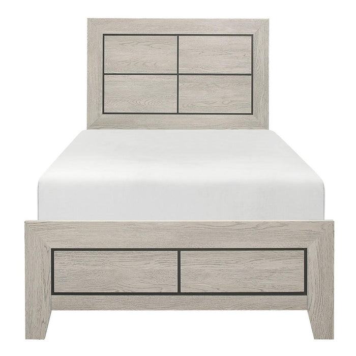 Quinby Twin Panel Bed in Light Brown 1525T-1 - Home Discount Furniture - NJ-linden