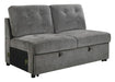 Logansport Armless 2-Seater with Pull-out Bed in Gray 9401GRY-2A - Home Discount Furniture - NJ-linden