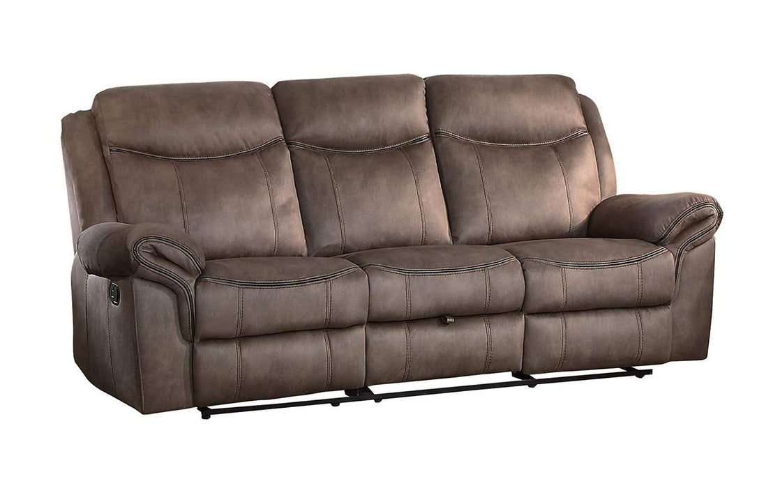 Aram Double Glider Reclining Sofa in Dark Brown 8206NF-3 - Home Discount Furniture - NJ-linden