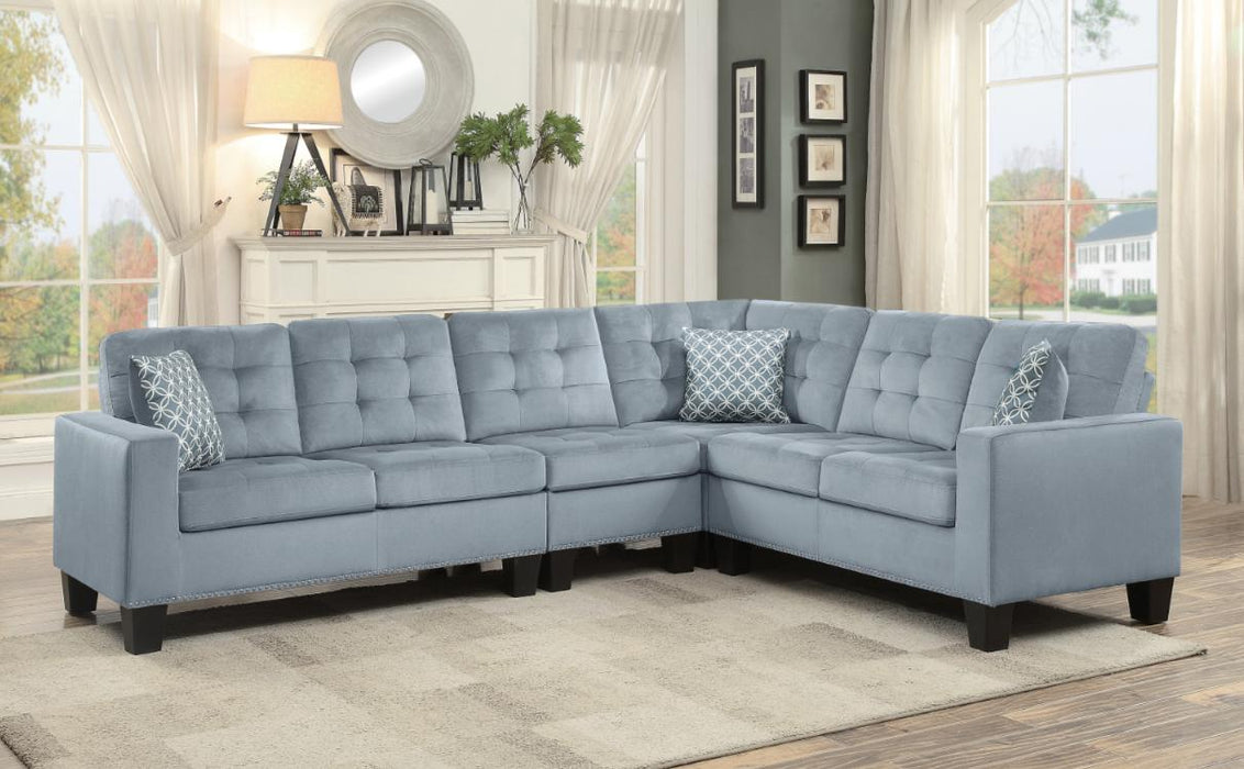 Lantana 2-Piece Reversible Sectional in Gray 9957GY*SC - Home Discount Furniture - NJ-linden