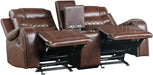 Putnam Double Glider Reclining Loveseat in Brown 9405BR-2 - Home Discount Furniture - NJ-linden
