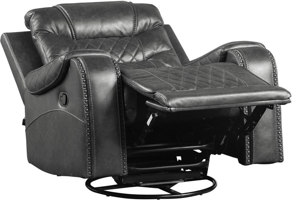 Putnam Swivel Glider Reclining Chair in Gray 9405GY-1 - Home Discount Furniture - NJ-linden