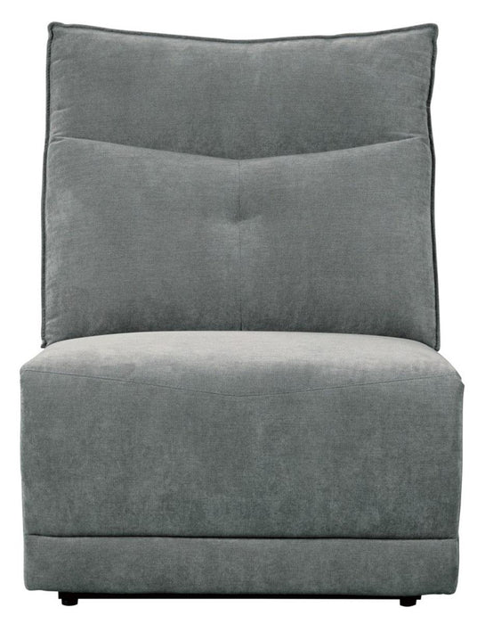 Tesoro Armless Reclining Chair in Dark Gray 9509DG-AR - Home Discount Furniture - NJ-linden