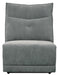 Tesoro Armless Reclining Chair in Dark Gray 9509DG-AR - Home Discount Furniture - NJ-linden