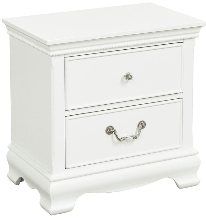 Lucida 2 Drawer Nightstand in White 2039W-4 - Home Discount Furniture - NJ-linden