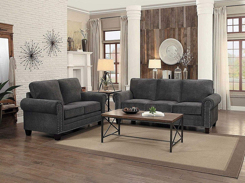 Cornelia Loveseat in Dark Gray 8216DG-2 - Home Discount Furniture - NJ-linden