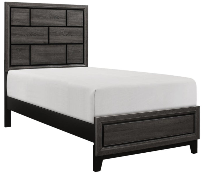 Davi Twin Panel Bed in Gray 1645T-1* - Home Discount Furniture - NJ-linden