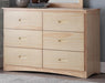 Bartly 6 Drawer Dresser in Natural B2043-5 - Home Discount Furniture - NJ-linden