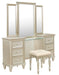 Celandine Vanity Stool in Pearl/Silver 1928-14 - Home Discount Furniture - NJ-linden