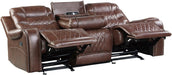 Putnam Double Reclining Sofa with Drop-Down in Brown 9405BR-3 - Home Discount Furniture - NJ-linden