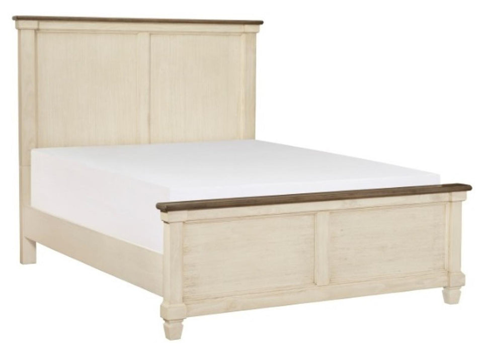 Weaver King Panel Bed in Antique White 1626K-1EK* - Home Discount Furniture - NJ-linden