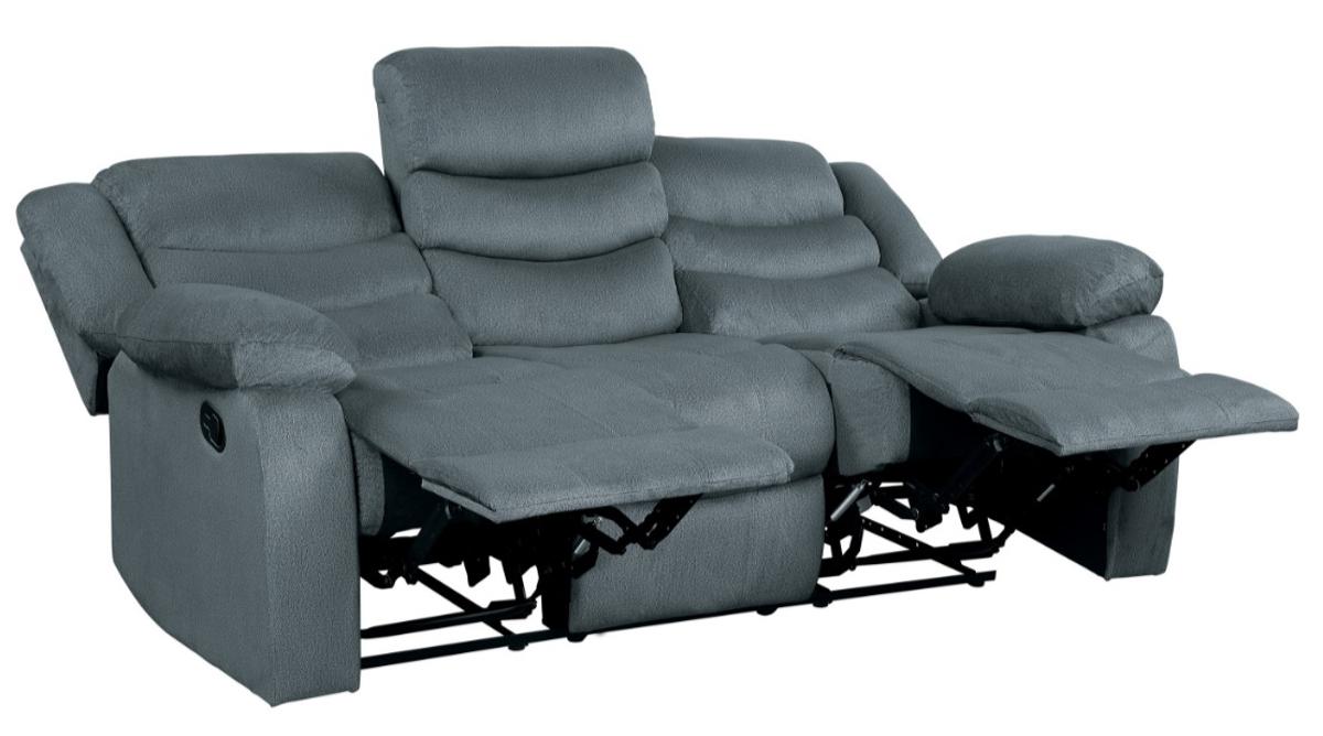 Discus Double Reclining Sofa in Gray 9526GY-3 - Home Discount Furniture - NJ-linden