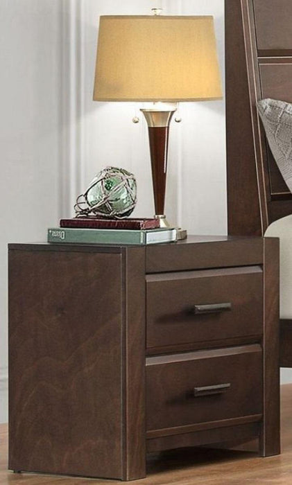 Erwan 2 Drawer Nightstand in Dark Walnut 1961-4 - Home Discount Furniture - NJ-linden