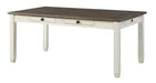 Granby Dining Table in White & Brown 5627NW-72 - Home Discount Furniture - NJ-linden