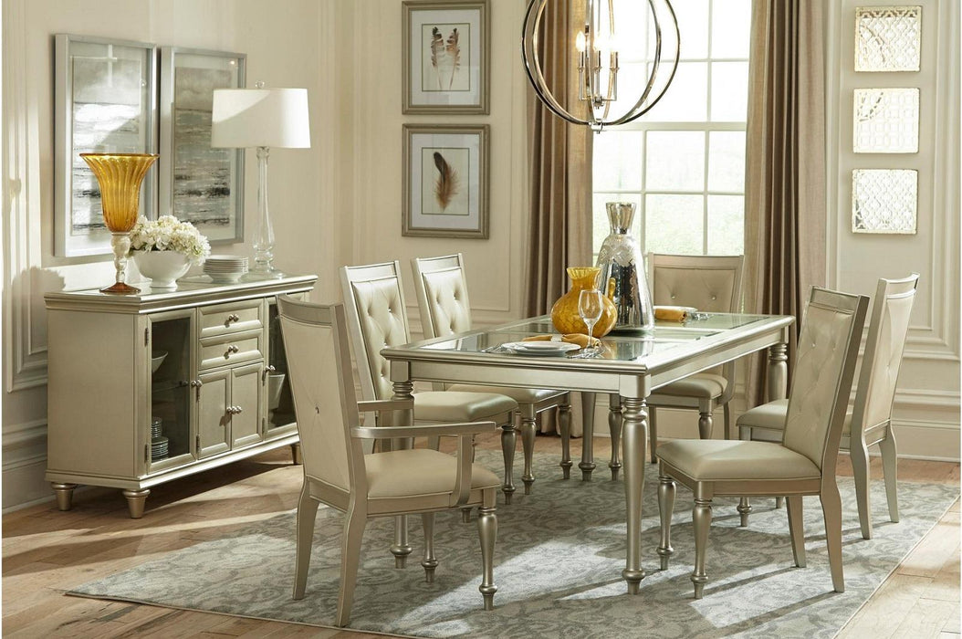 Celandine Server with Glass insert in Silver 1928-40NG - Home Discount Furniture - NJ-linden