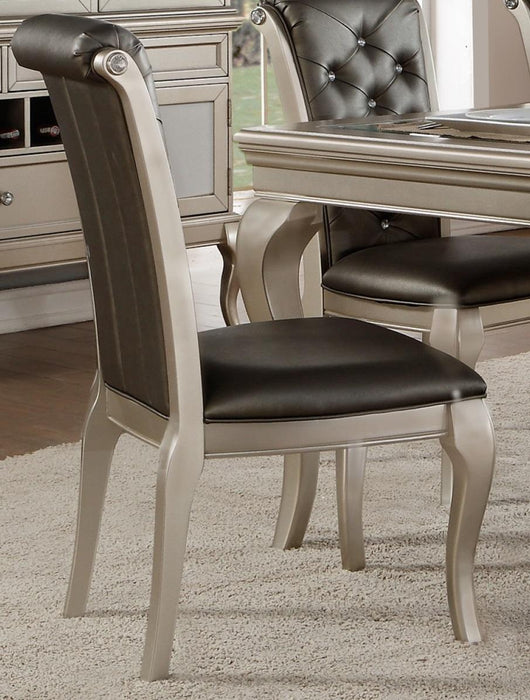 Crawford Side Chair in Silver (Set of 2) - Home Discount Furniture - NJ-linden