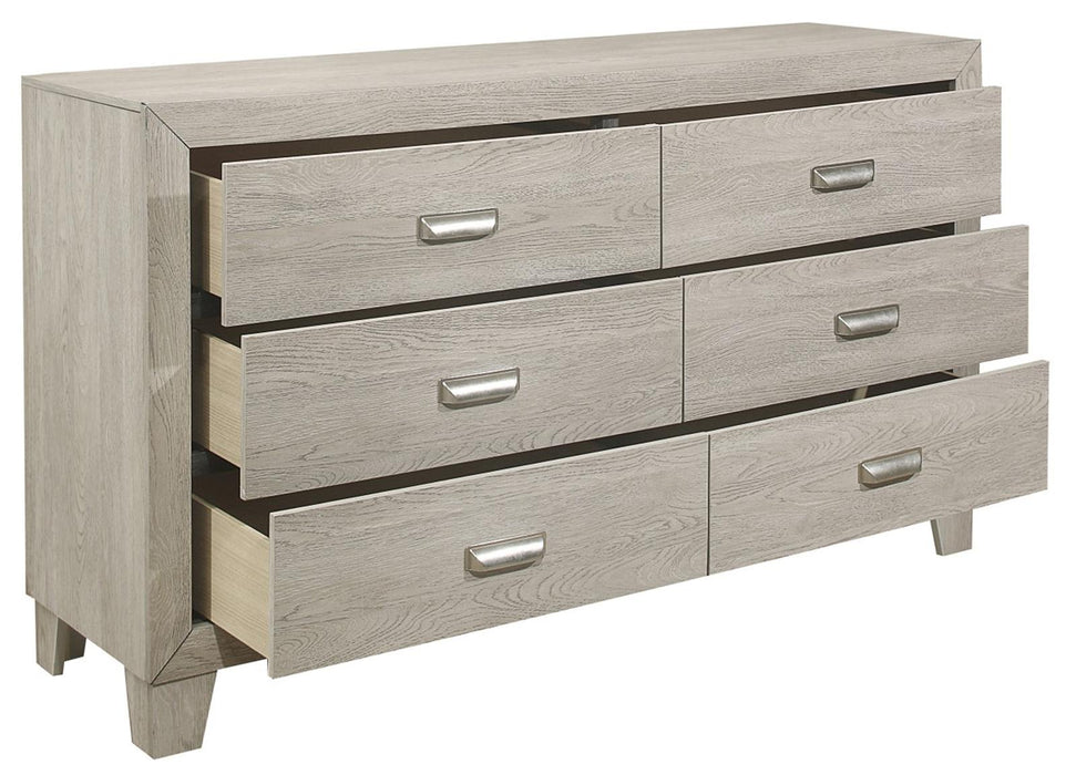 Quinby 6 Drawer Dresser in Light Brown 1525-5 - Home Discount Furniture - NJ-linden