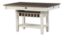 Granby Counter Height Dining Table in White & Brown 5627NW-36* - Home Discount Furniture - NJ-linden