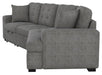 Logansport Right Side Cuddler with 1 Pillow in Gray 9401GRY-RU - Home Discount Furniture - NJ-linden