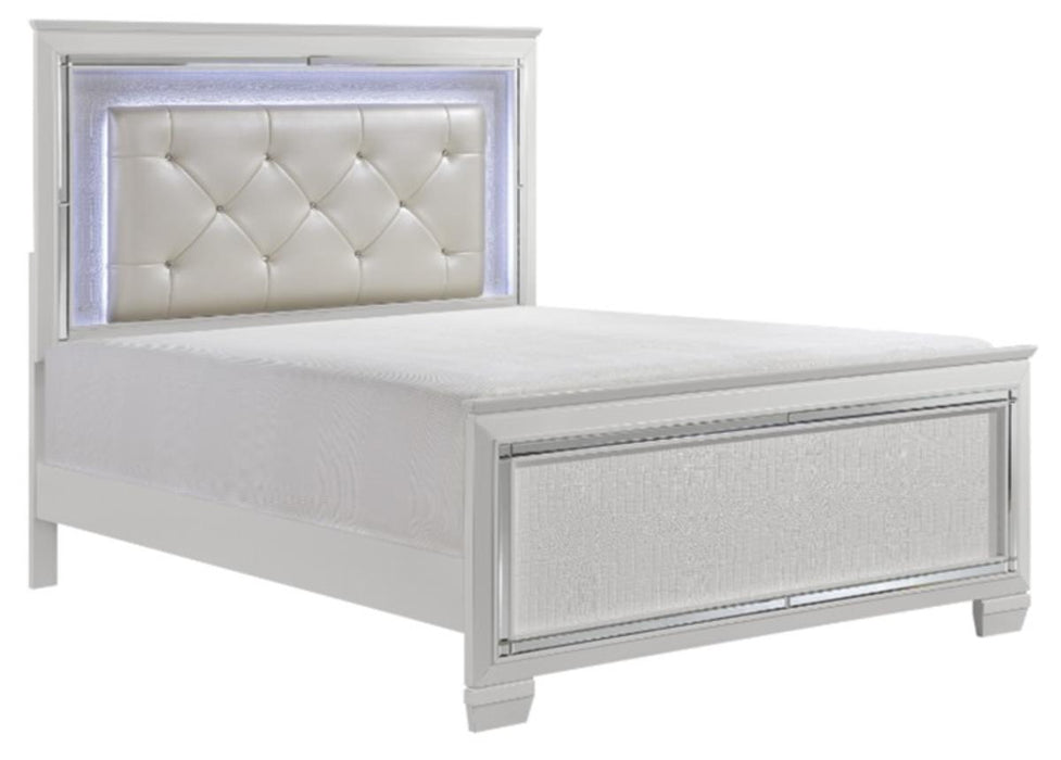 Allura Queen Panel Bed in White 1916W-1* - Home Discount Furniture - NJ-linden